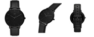 MVMT Men's Legacy Black Leather Strap Watch, 42mm